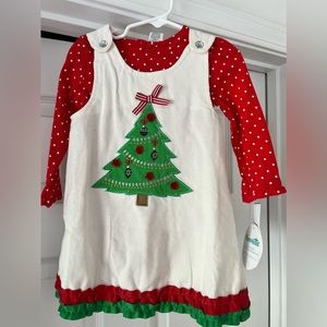 Baby Girls 2 Piece Christmas Dress by Nannette size 24 months